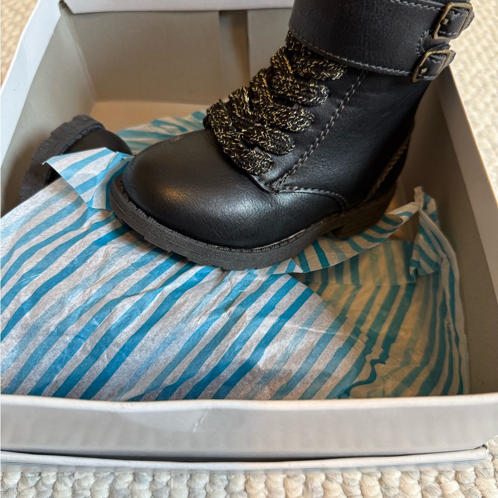 Carter's Black ‘Leather’ Blaire 2 Booties, size Toddler 5